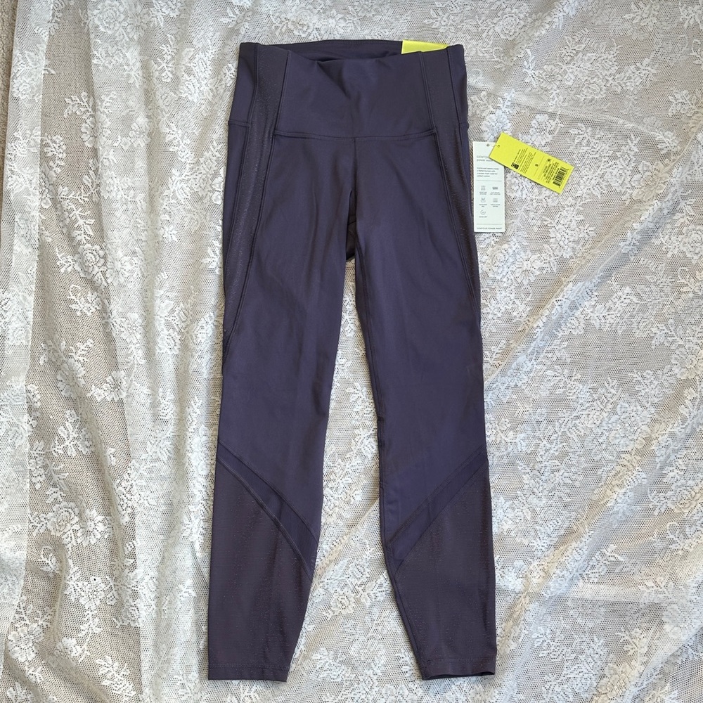 All in Motion Purple Leggings Tights Gym Work Out Pants Size Small